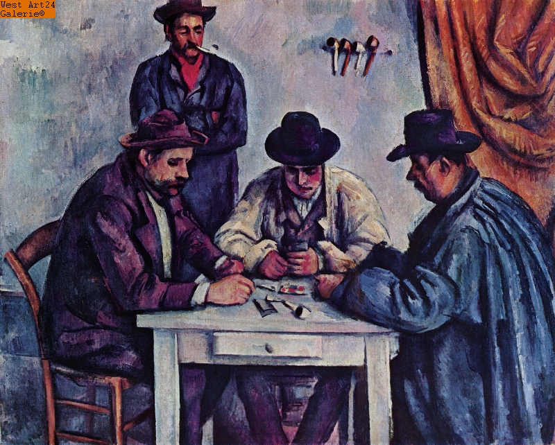 Kartenspieler nach Cézanne Gemäldeimitation